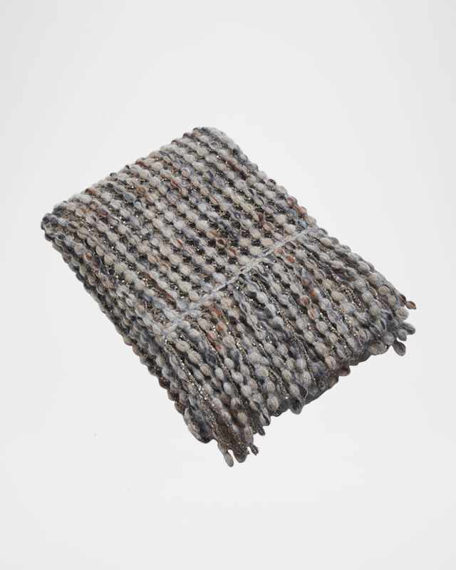 Embroidered Wool & Cashmere Scarf